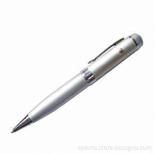 USB Pen Drive with Laser Pointer, Color Printing and Up to 32GB Capacity